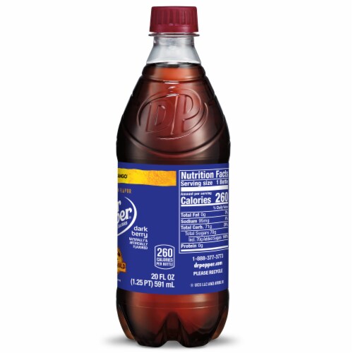 Dr Pepper® Dark Berry Soda Bottle Perspective: top