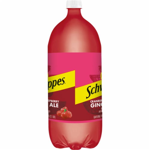 Schweppes® Cranberry Raspberry Ginger Ale Soda Bottle Perspective: top