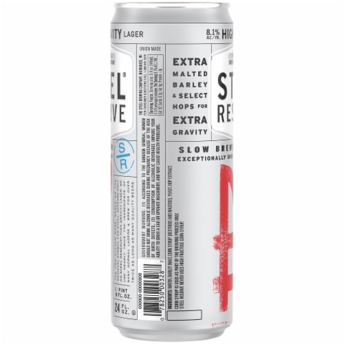 Steel Reserve High Gravity Malt Liquor Single Can Perspective: top