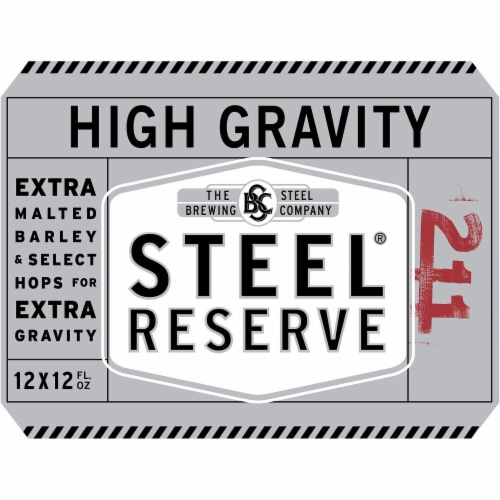 Steel Reserve High Gravity Malt Liquor Beer Perspective: top