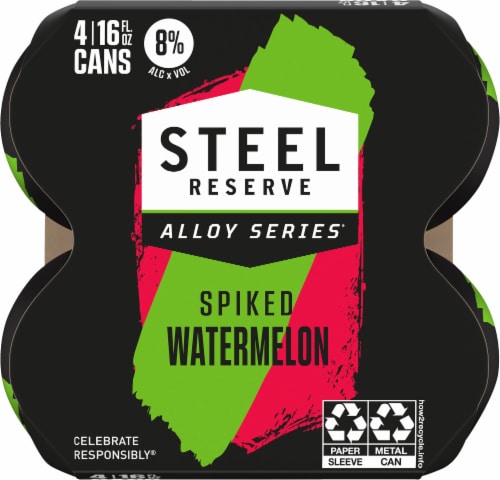 Steel Reserve Alloy Series Spiked Watermelon Malt Beverage Perspective: top