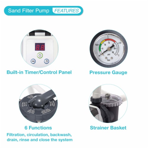 Intex 26647EG 2800 GPH Above Ground Pool Sand Filter Pump with