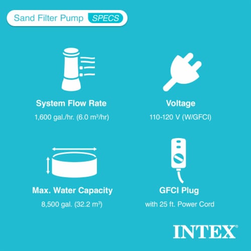 Intex 26675EG 14 Inch Krystal Clear Pool Saltwater System and Sand