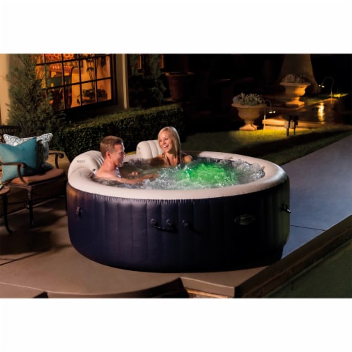 Intex 28429E PureSpa Plus 4 Person Portable Inflatable Hot Tub Bubble Jet Spa Perspective: top