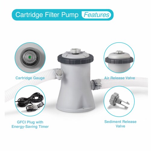 Intex 28601EG 330 GPH Easy Set Swimming Pool Cartridge Filter Pump with