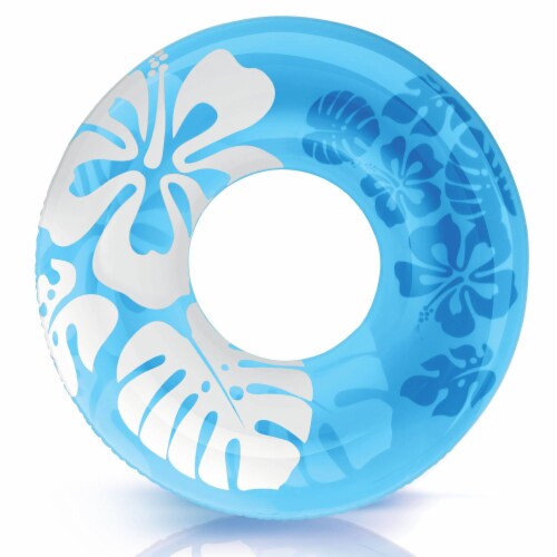Clear Hibiscus Swim Rings Perspective: top
