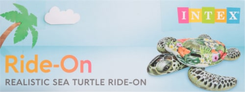Intex® Realistic Sea Turtle Ride-On Pool Float Perspective: top