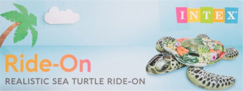 Intex® Realistic Sea Turtle Ride-On Pool Float Perspective: top