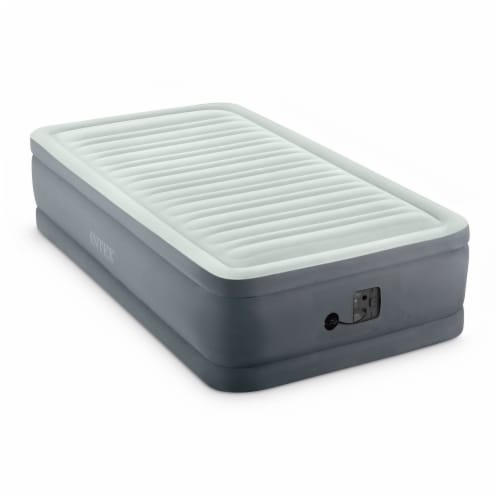 Intex PremAire I Fiber-Tech Elevated Air Mattress Bed with Built-In Pump, Twin Perspective: top