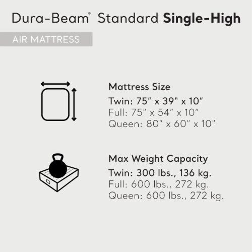 Intex 64101E Dura-Beam Standard Series Single Height Inflatable Airbed, Twin Perspective: top