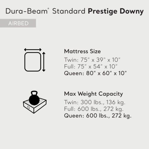 Intex 64109E Dura-Beam Standard Series Prestige Downy Inflatable Airbed, Queen Perspective: top