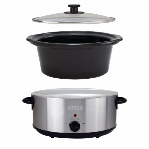 Nesco Stainless Steel Analog Slow Cooker Perspective: top