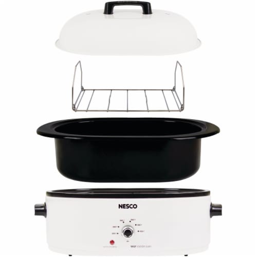 Nesco Porcelain Roaster with Cooking Rack White 18 qt Kroger