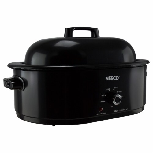 Nesco Porcelain Roaster - Black Perspective: top