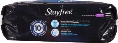 Stayfree Maxi Pads With Wings Overnight Absorbency Unscented Perspective: top