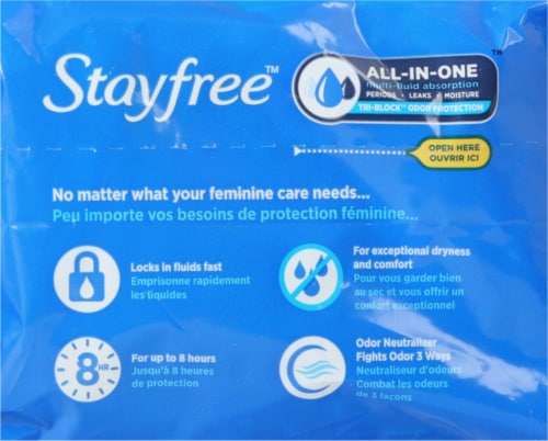 Stayfree Ultra Thin Overnight Pads With Wings, 40 Ct, Multi-Fluid  Absorption, Protection For Up To 10 Hours