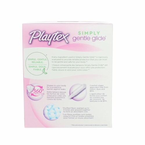 Playtex Gentle Glide Regular Unscented Tampons Perspective: top