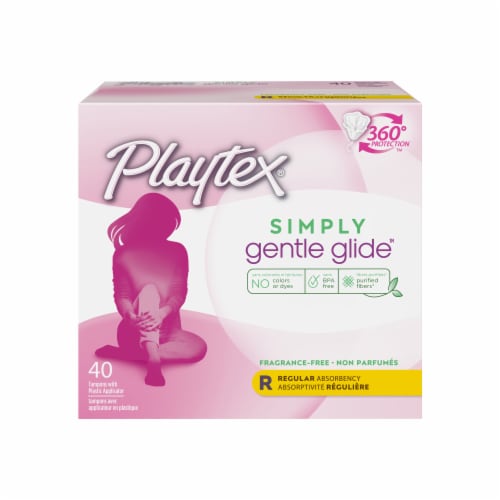Playtex® Simply Gentle Glide™ Tampons Regular Absorbency Unscented Perspective: top