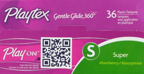 Playtex Gentle Glide Unscented Super Tampons Perspective: top
