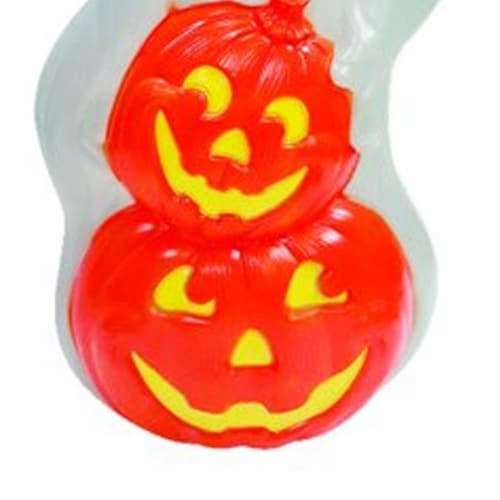 Union Products 56480 Light Up Ghost and Pumpkin Halloween Outdoor Decoration Perspective: top