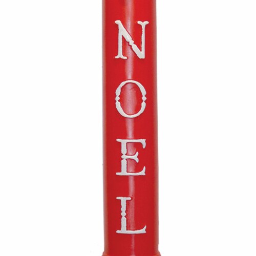 Union Christmas Illuminated Lighted 39 Inch Noel Candle with Cord and Light, Red Perspective: top