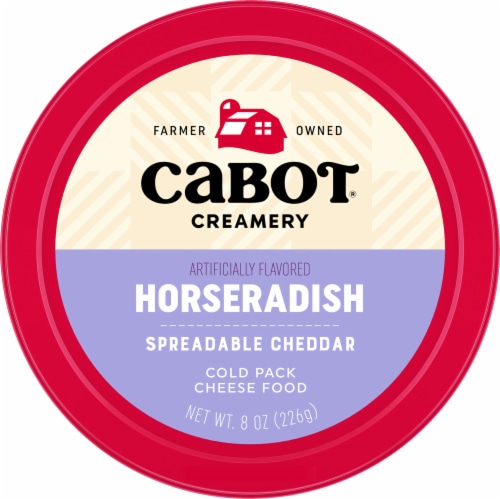 Cabot Horseradish Spreadable Cheddar Cheese Perspective: top