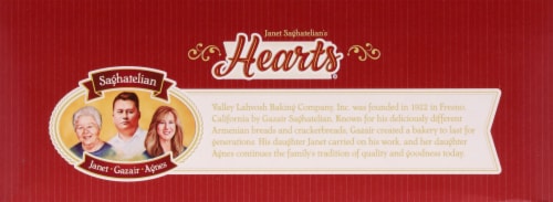 Valley Lahvosh Original Hearts Cracker Bread Perspective: top