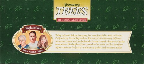 Valley Lahvosh Baking Co Christmas Tree Crackers Perspective: top