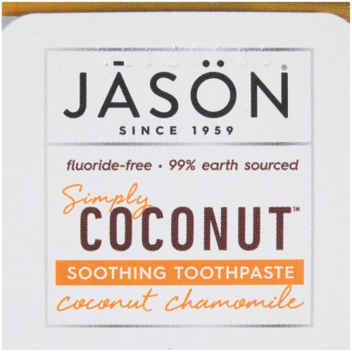 Jason Simply Coconut Soothing Toothpaste Perspective: top