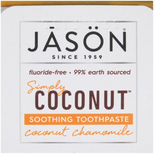 Jason Simply Coconut Soothing Toothpaste Perspective: top