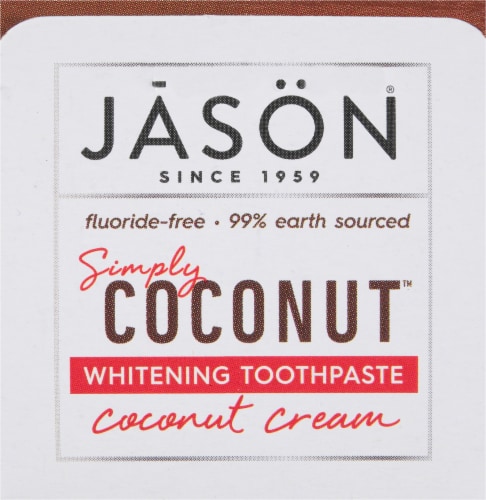Jason Simply Coconut Whitening Toothpaste Perspective: top