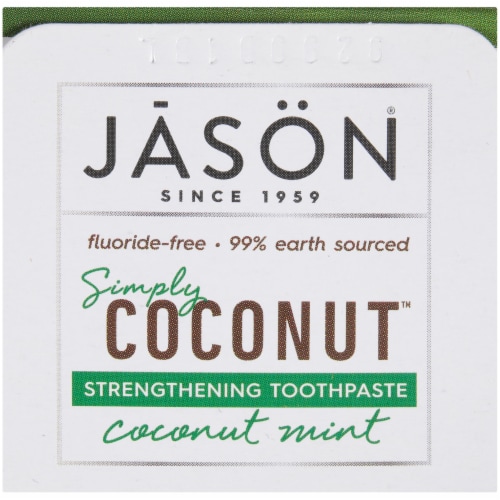 Jason Simply Coconut Strengthening Toothpaste Perspective: top