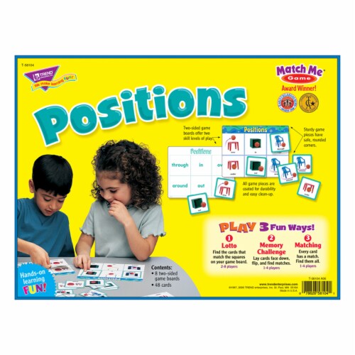 Trend Positions Match Me Games - Educational - 1 to 8 Players - 1 Each Trend Positions Match Me Games - Educational - 1 to 8 Players - 1 Each