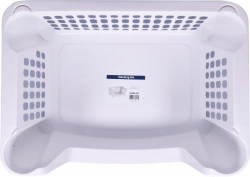 Starplast Stacking Bin - White Perspective: top