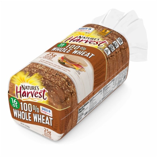 Nature's Harvest 100% Whole Wheat Bread Perspective: top