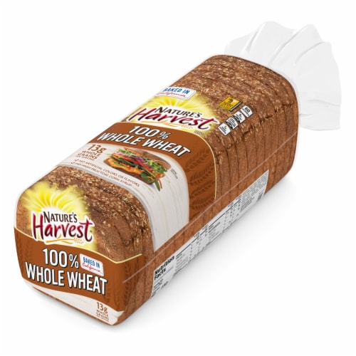 Nature's Harvest Whole Wheat Bread Perspective: top
