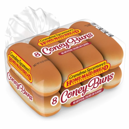Grandma Sycamore's Home-Maid Bread® Coney Buns Perspective: top