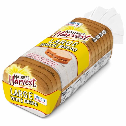 Nature's Harvest Plain Large Bread Perspective: top