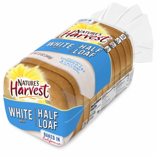 Nature's Harvest White Bread, Half Loaf Perspective: top
