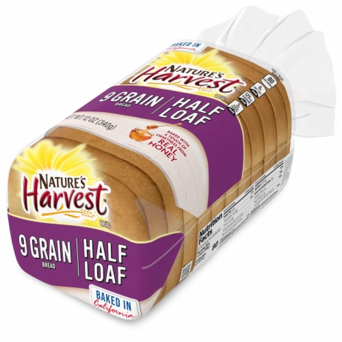 Nature's Harvest 9 Grain Bread, Half Loaf Perspective: top