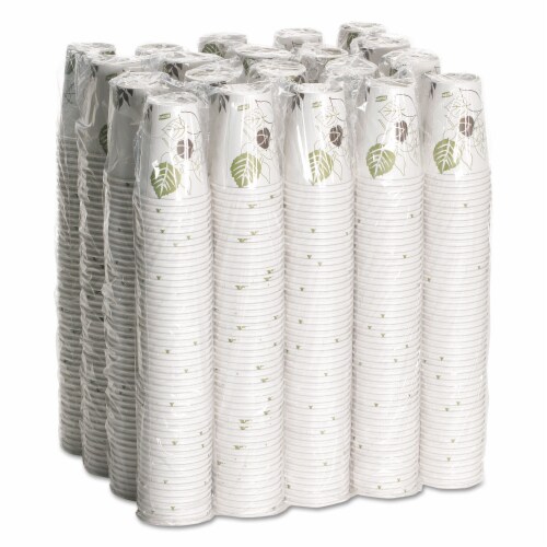 Dixie® Pathways Paper Hot Cups, 12 Oz, 50/pack 2342PATH Perspective: top