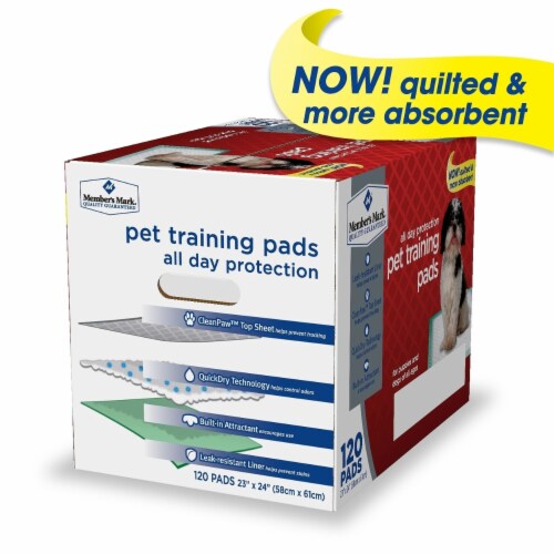 Member s Mark Pet Training Pads 23 x 24 120 Count 1 unit Fry s Food Stores