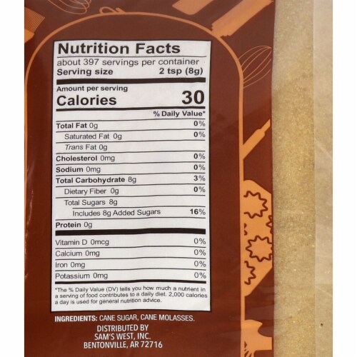 Member's Mark Light Brown Sugar - 7 Pound Bag Perspective: top