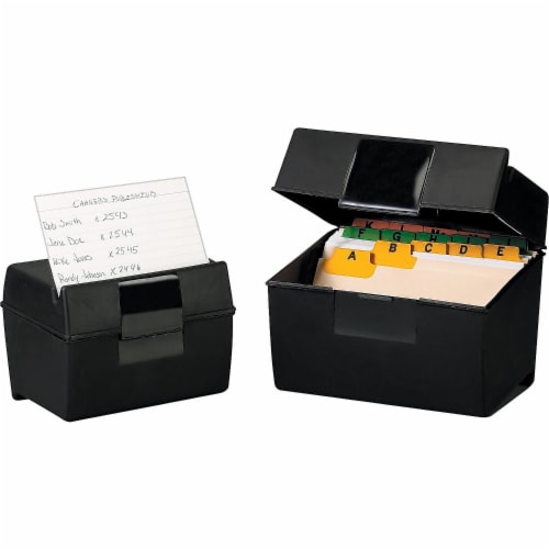 Oxford™ FILE,CARD,PLAS,5X8,BK 01581 Perspective: top