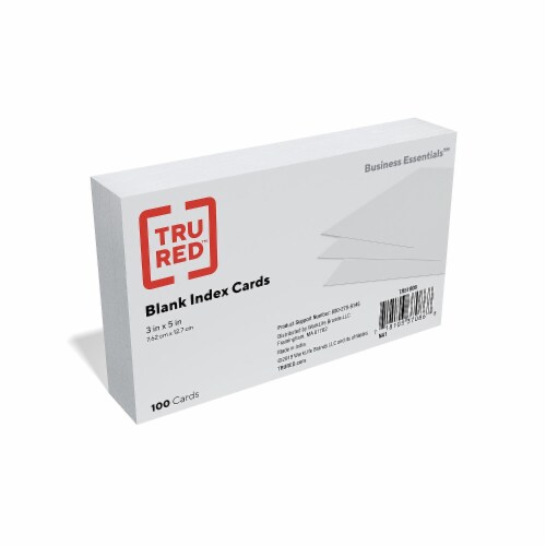 Oxford Index Cards 3 X5 100/Pkg-Blank White Perspective: top