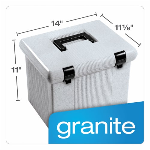 Pendaflex PortFile Large Portable File Box - Granite Perspective: top