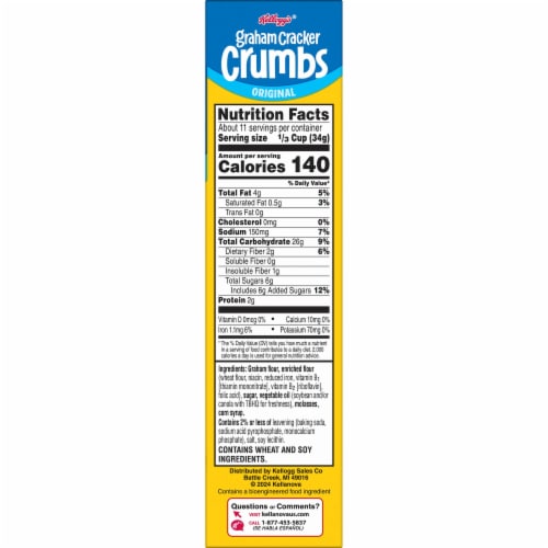 Kellogg's Graham Cracker Original Crumbs Perspective: top