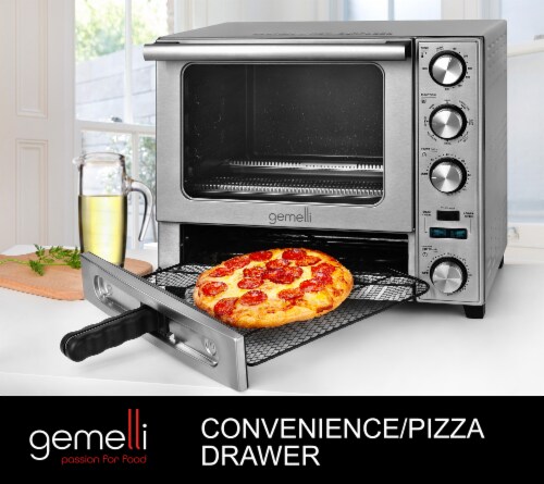 Gemelli Home Oven, Professional Grade Convection Oven with Built-In Rotisserie Perspective: top