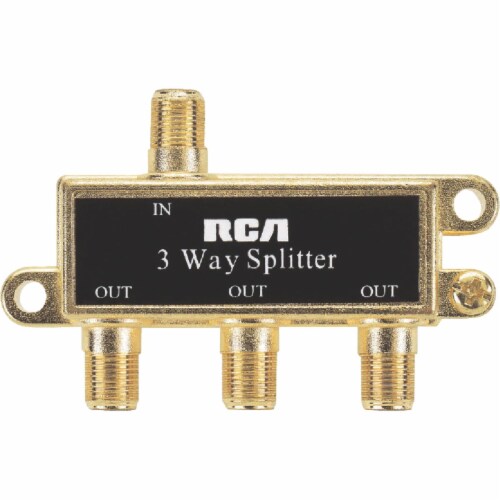 RCA 3-Way Coaxial Splitter VH48R Perspective: top