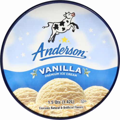 Anderson Dairy Vanilla Ice Cream Tub Perspective: top